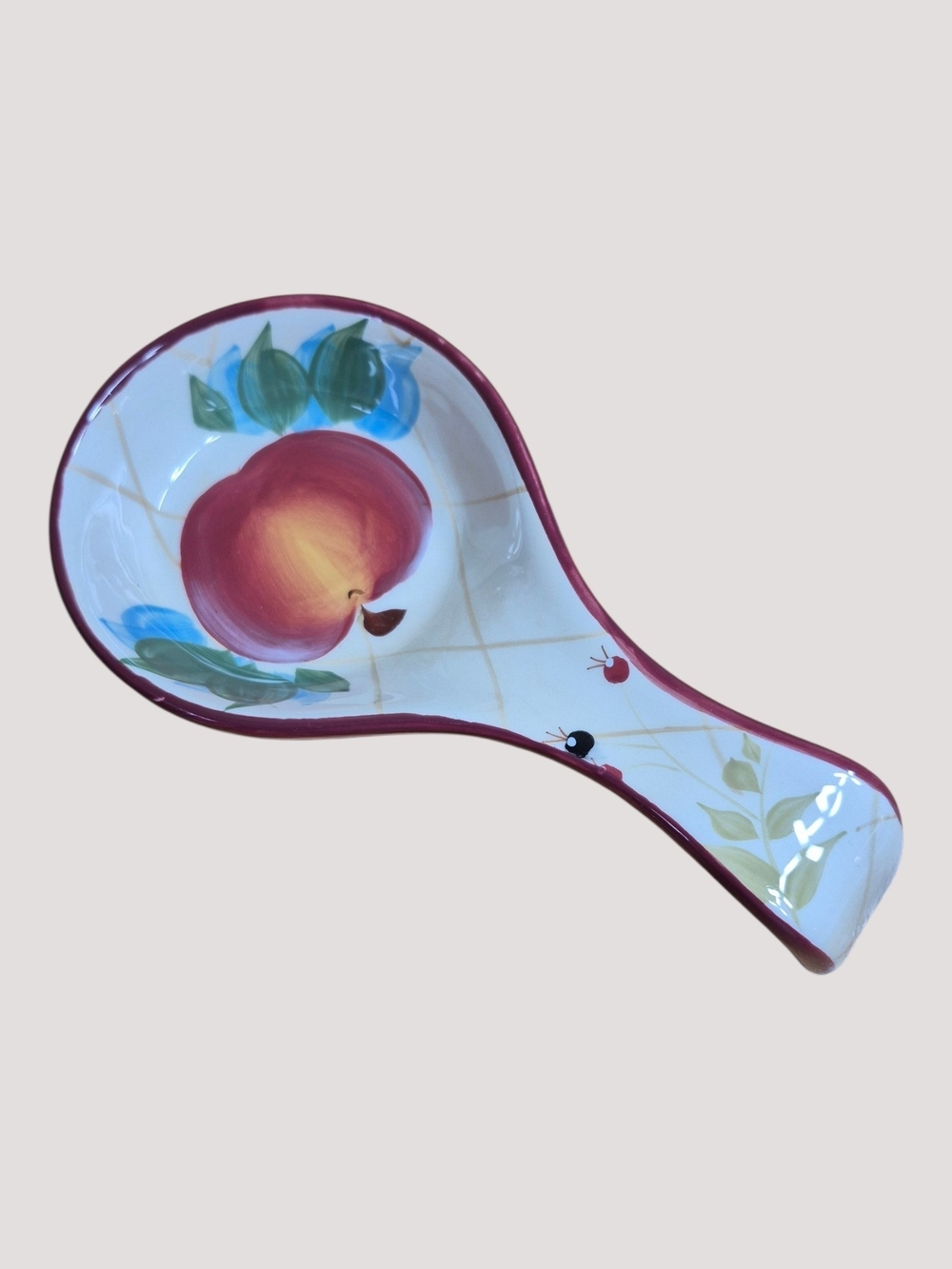 Vintage Heritage Mint Ltd. "Gatherings" Ceramic Apple Spoon Rest - Like New